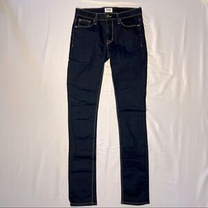 Hudson Shine Midrise Skinny Dark Denim Jeans 25